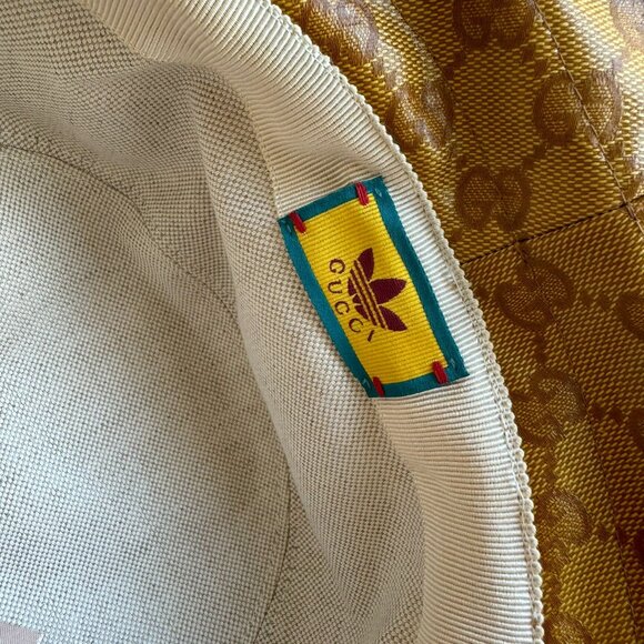 NEW Never worn Gucci x Adidas Bucket Monogram Logo Hat in Brown - Picture 7 of 10